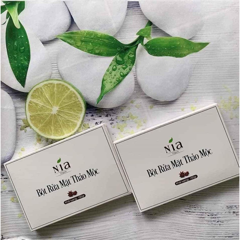 BỘT RỬA MẶT THẢO MỘC -  NIA ORGANIC (hỗ trợ sáng da, giảm nhờn, ngừa mụn)