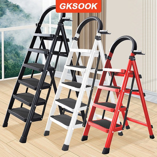 GKSOOK Thang Gấp Gọn 3-6 Tầng Iron bàn đạp Thang Thép Carbon 500kg Bảo hành 12 tháng