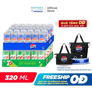 Combo Bung Xõa Cực Đã - 1 Thùng 24 Lon tiện dụng Pepsi & 1 Thùng 24 Lon 7Up (320ml/lon hoặc 350ml/lon)