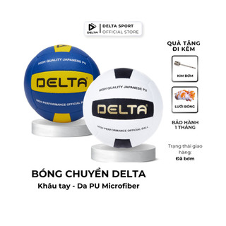 Bóng chuyền cao cấp khâu tay DELTA 5C chất liệu da PU microfiber chơi cho nhiều loại sân