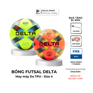 Bóng đá futsal DELTA 4M size 4 Tiêu Chuẩn FIFA Pro da TPU, chơi trên sân cỏ nhân tạo hoặc trong nhà