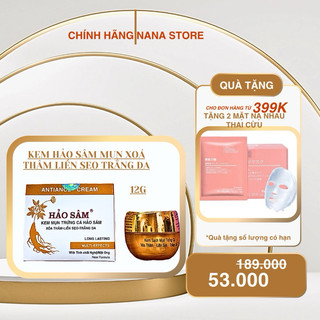Kem hảo sâm sạch mụn xoá thâm liền sẹo dưỡng trắng da 12g