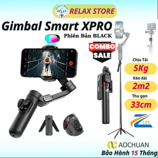 Gimbal Smart XPro AOCHUAN bản 2024 kèm Gậy tripod Z229 Zlife - Chống rung 3 trục, tiện lợi, cao cấp