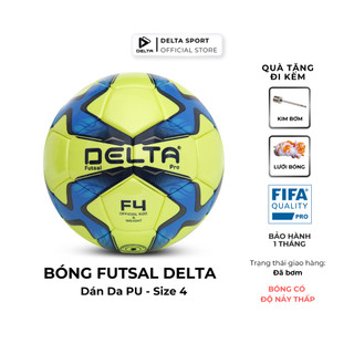 Bóng đá Futsal DELTA F176 3 Size 4610-4D da PU tổng hợp, chơi trong nhà hoặc sân cỏ nhân tạo