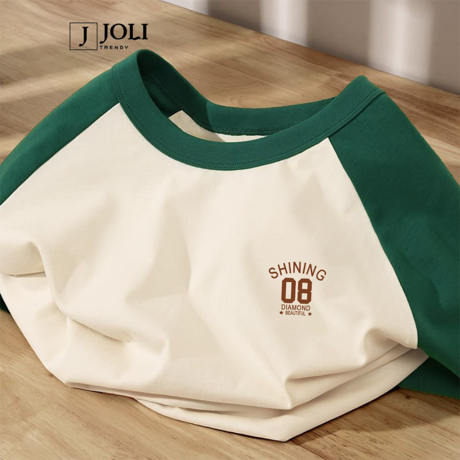 Áo Thun Nữ, Áo Raglan Tee Unisex By JOLI BST 16 Chất Cotton Form Rộng Cho Nam Nữ J Joli Trendy | BigBuy360 - bigbuy360.vn