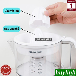 Máy vắt cam Sharp EJ-J256-WH - Công suất 25W - 2 đầu vắt