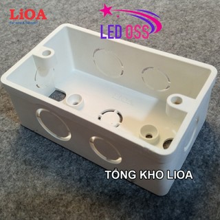 Đế âm đơn, đế âm đôi, đế nổi đơn, đế nổi đôi, đế át tự chống cháy LiOA dùng cho các mặt chữ nhật