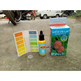 Dung dịch thử ph nước, dung dịch test ph kiểm tra ph nước bể cá thủy sinh, đo ph nước đủ bảng đo ống đựng và dung dịch