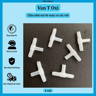 Van chữ T chia khí oxi cho hồ cá