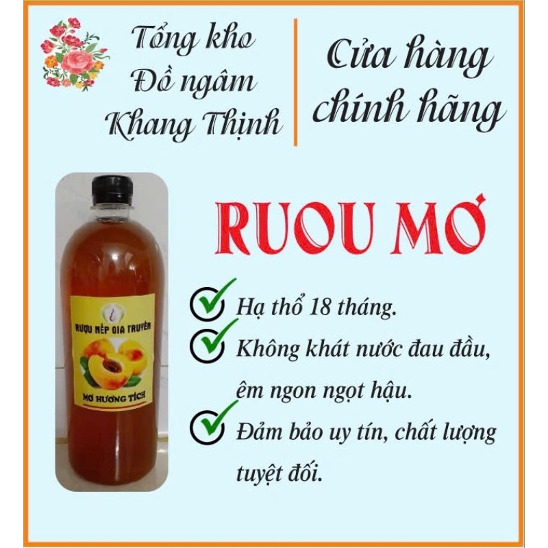R.ươu Mơ ngâm đường phèn 1lít. hạ thổ. êm thơm chua ngọt.
