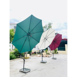 Dù che nắng lệch tâm tròn 3m có thể chỉnh góc nghiêng hàng loại 1 cao cấp (Đã bao gồm vỏ chân đế, chưa đổ bê tông)