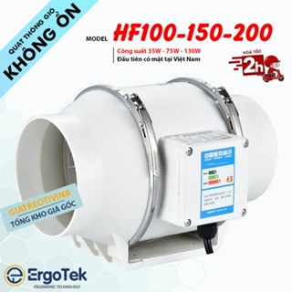  Quạt Thông Gió Hút Mùi HF100 - 150 - 200 Đường Ống Tròn Đa Năng   Hiệu Suất Cao Chuyên Dùng Nhà Bếp Công Sở Nhà vệ Sinh 