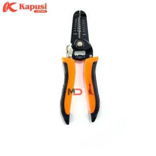 Kìm tuốt dây điện tự bung Nhật Kapusi K-9100 0.6-2.6mm 10-22 AWG
