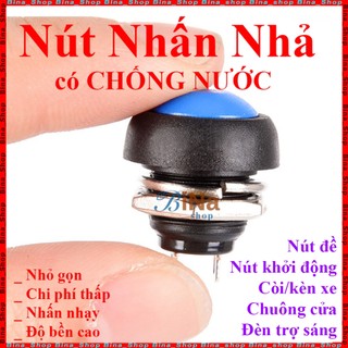 Công tắc nhấn nhả có chống nước, nút nhấn Reset/Passing/Arduino/Còi Xe/Chuông Cửa