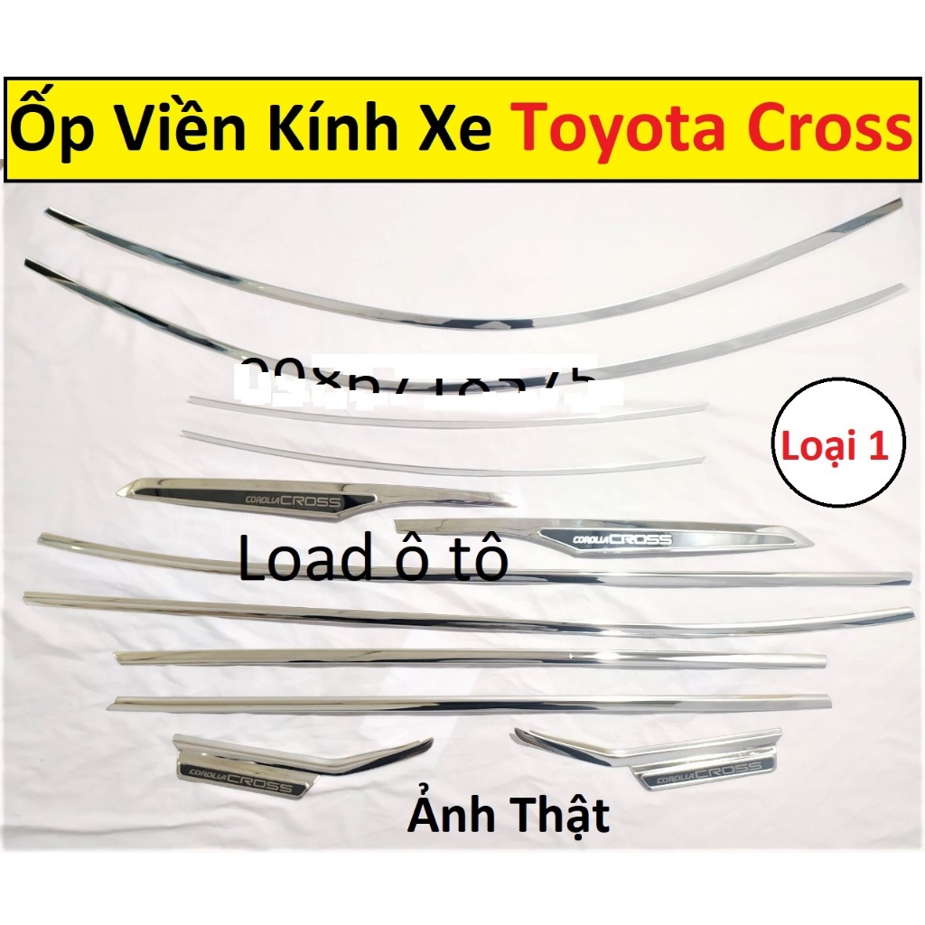 Nẹp Viền Chân Kính, Cong Kính Xe Toyota Corolla Cross 2025-2020 Hàng Inox Cao Cấp Nhất Thị Trường
