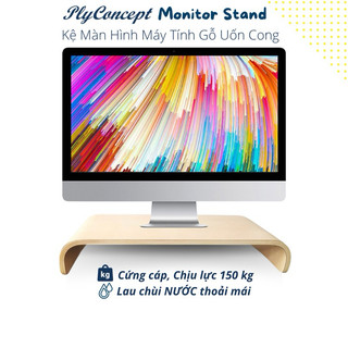 Kệ màn hình máy tính Gỗ Uốn Cong - Plyconcept Monitor Stand - Gỗ Laminate chống trầy