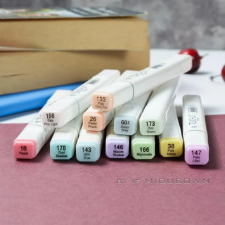 (Hộp Nhựa) Marker Touchliit 6 Tone Pastel