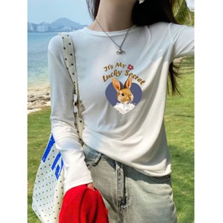 Áo Thun Tay Dài Cổ tròn dáng ôm vừa Co Giãn Tốt in hình Thời Trang July fashion202, Áó dài tay thun len tăm màu pastel