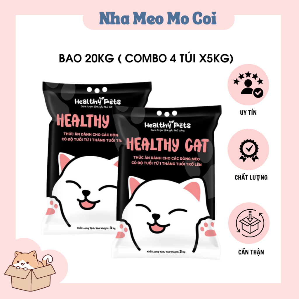 Thức ăn hạt cho mèo YUMI HEALTHY CAT - Bao 20kg (4 bao 5kg)