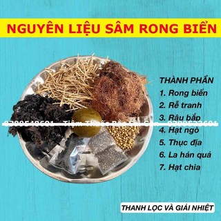 Sâm Rong Biển, Set Nấu 50 lít nước ( MỖI LOẠI 100ram, Tặng kèm 200gram hạt chia)