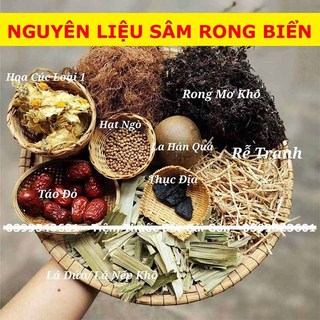 Sâm Rong Biển, Set Nấu 50 lít nước ( MỖI LOẠI 100ram, Tặng kèm 200gram hạt chia)
