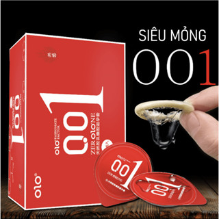 Bao Cao Su Ô Lô Đỏ 001, BCS Siêu Mỏng, Nhiều Gel, Truyền Nhiệt, Cảm Giác Chân Thật