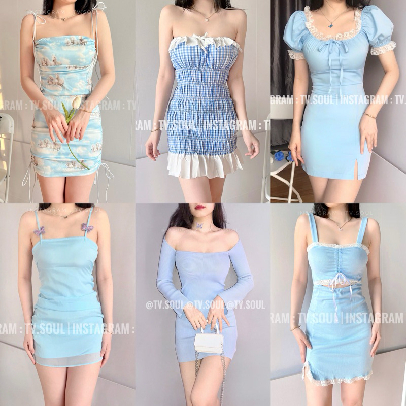 [ẢNH THẬT] 𝐓𝐕 𝐒𝐎𝐔𝐋 TỔNG HỢP Đầm xanh trời 𝗦𝗔𝗟𝗘