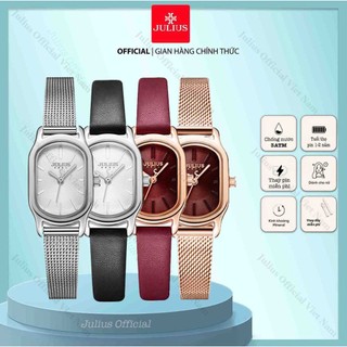 Đồng hồ đeo tay, Đồng hồ nữ Julius JA-1112 dây da | Julius Official