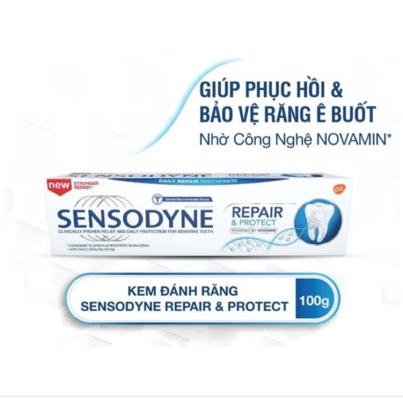 Kem đánh răng SENSODYNE Repair &Protech( Chính hãng)