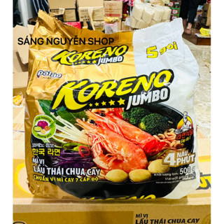 Bịch 5 GÓI MÌ LẨU THÁI KORENO JUMBO CHUA CAY x 100g [ Date Mới ]