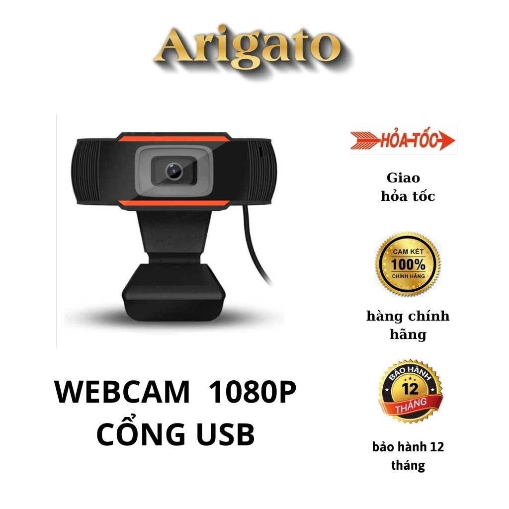 Webcam, Camera Cho PC có mic Full HD 1080p, phục vụ học online hội họp trực tuyến Tiện Lợi Giá Rẻ