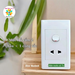 Mặt 1 ổ cắm 1 công tắc 16a sino vanlock