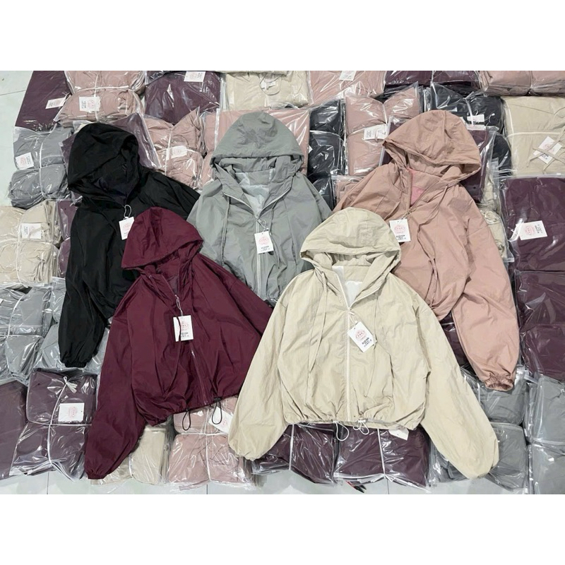 Áo Khoác Gió Nữ 2lớp CÓ MŨ From vừa có dây mũ | BigBuy360 - bigbuy360.vn