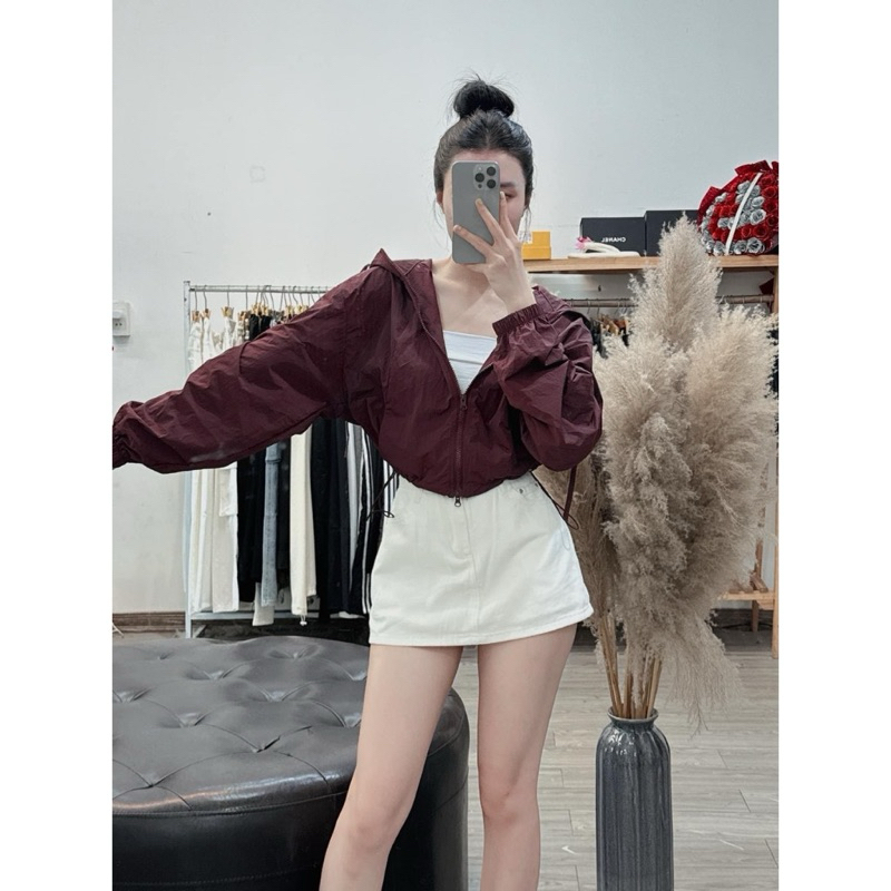Áo Khoác Gió Nữ 2lớp CÓ MŨ From vừa có dây mũ | BigBuy360 - bigbuy360.vn