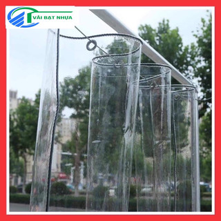  Rèm nhựa PVC trong suốt dày đẹp - đã may viền đóng khoen xung quanh 