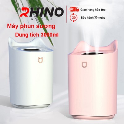 Máy phun sương tạo ẩm 2 đầu phun sương Rhino H802 3000ml, tích hợp đèn Led, dung tích lớn