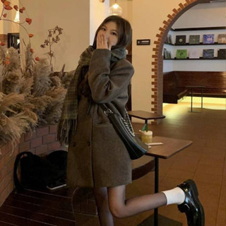 [Sẵn] Áo Blazer Nữ Dáng Dài Áo Khoác Dạ Tweed Form Rộng Dáng Dài Áo Vest Nữ Blazer Phong Cách Retro Đi Làm Chali AD2475