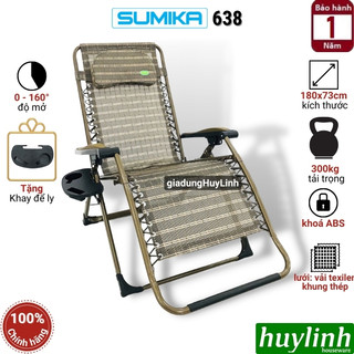 Ghế xếp gấp thư giãn sumika 638 - rộng 73cm - tải trọng 300kg