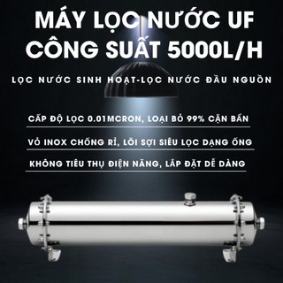Máy lọc nước UF Đài Loan công suất 5000l/h, lọc nước sinh hoạt, lọc nước đầu nguồn, lọc nước giếng khoan