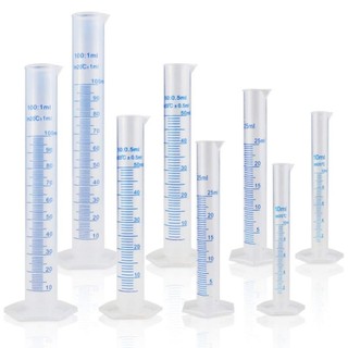 Ống đong NHỰA chia vạch xanh, chịu nhiệt đong thể tích 10ml 25ml 50ml 100ml 250ml