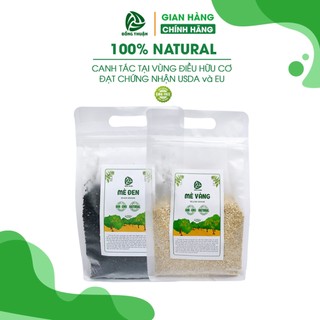 Mè Đen, Mè Vàng Hữu Cơ HTX Đồng Thuận, không biến đổi Gen, canh tác hữu cơ, không hóa chất