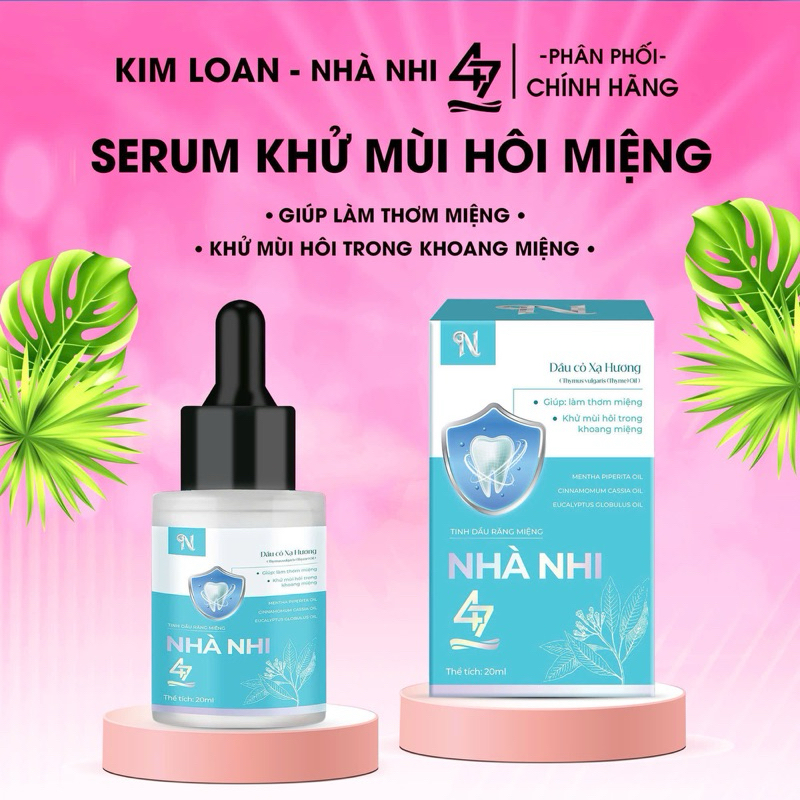  Serum Răng Miệng Nhà Nhi 47 Hỗ trợ Cải Thiện Hôi Miệng 20ml 