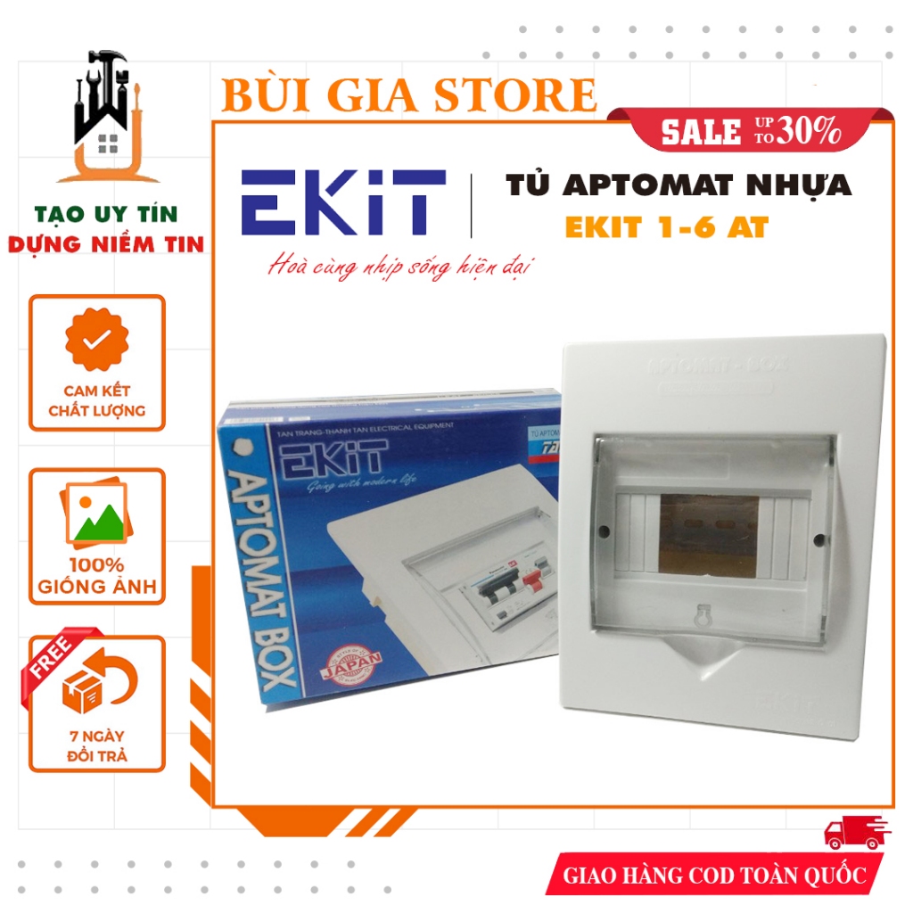 Tủ Aptomat âm tường Ekit 1-6 AT