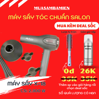 [Mã COSBAUH3 giảm 8% đơn 300K] Máy Sấy Tóc Nóng Lạnh Công Suất Lớn Chuẩn Salon Tóc Barber X18 Chính Hãng