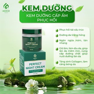 Kem Dưỡng Trắng, Phục Hồi Da Perfect Night Cream MOCO Natural Dưỡng Da Trắng Hồng, Căng Bóng Da