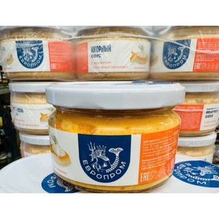 Trứng cá hồi trộn sốt kem 180gr vị cá hồi Europrom nhập khẩu Nga