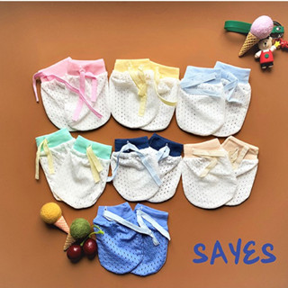 Bao tay, bao chân cho bé 3-12 tháng, vải lưới thun lạnh thoáng mát, nhanh khô