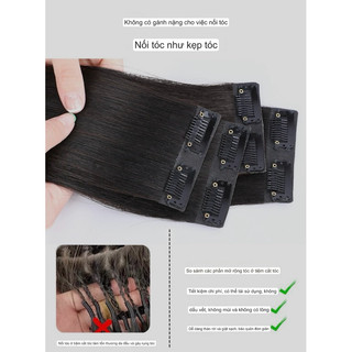  3 phím tóc người thật tự nối tại nhà kẹp lên đầu nhẹ tênh dễ nối,tóc người thật 100% có thể dùng nhiệt 