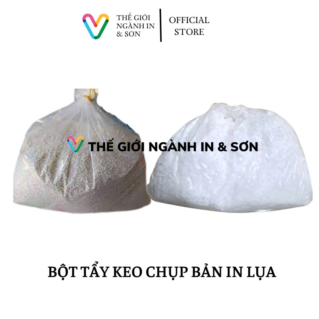 Combo bột tẩy keo chụp bản in lụa