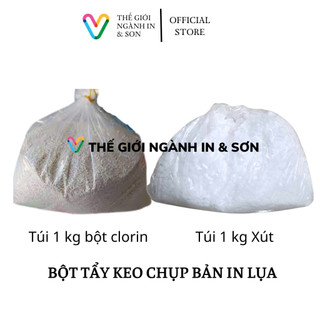 Combo bột tẩy keo chụp bản in lụa
